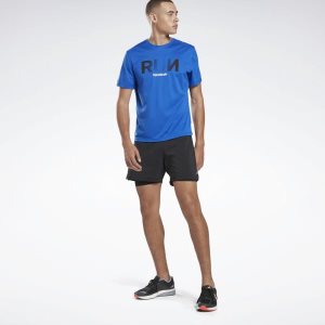 Reebok Running Essentials Graphic T Shirt Herren - Blau - DE 214-YZB